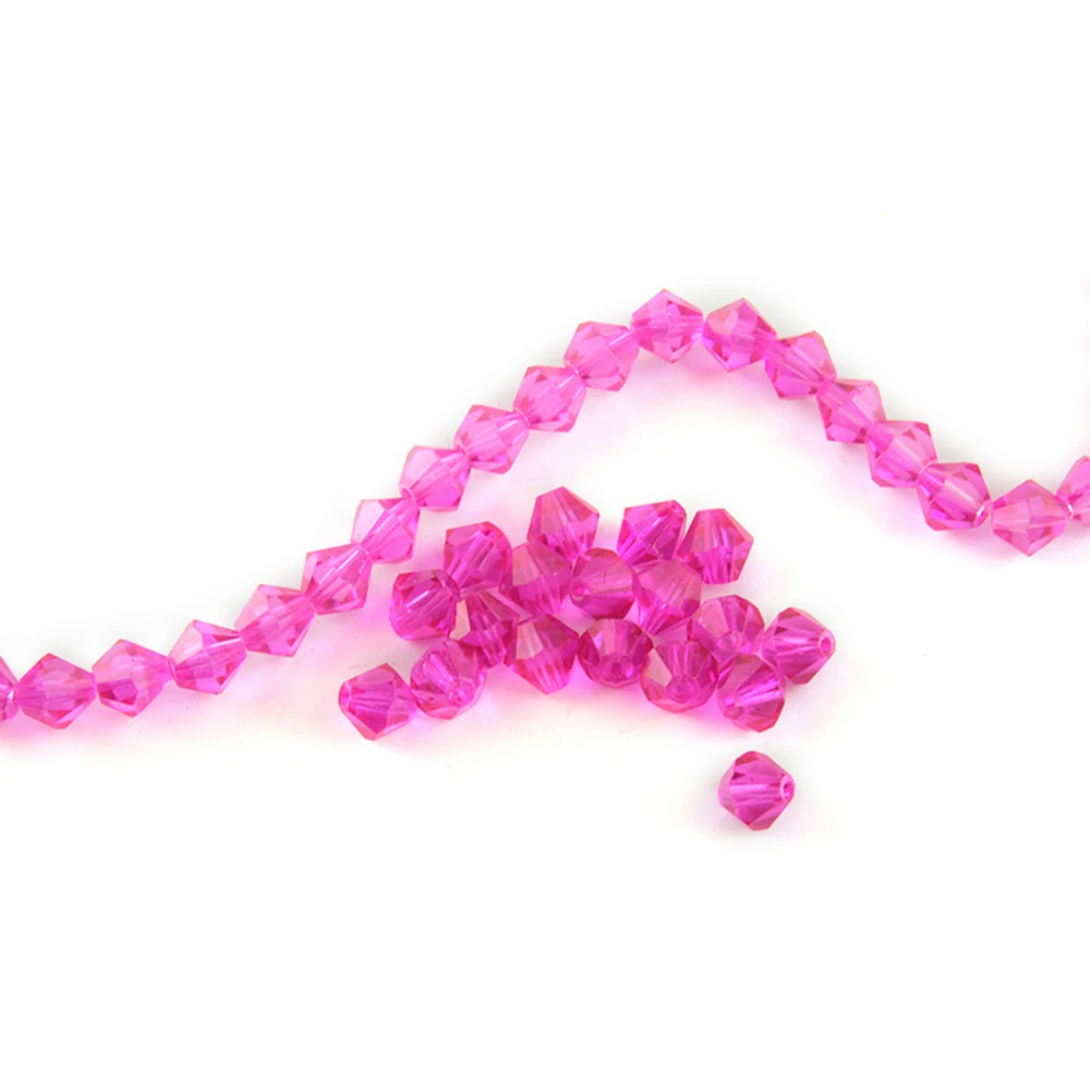 8mm Rose Color 1440pcs/bag Cristal Bicone Beads for Making Ornament and Accessories