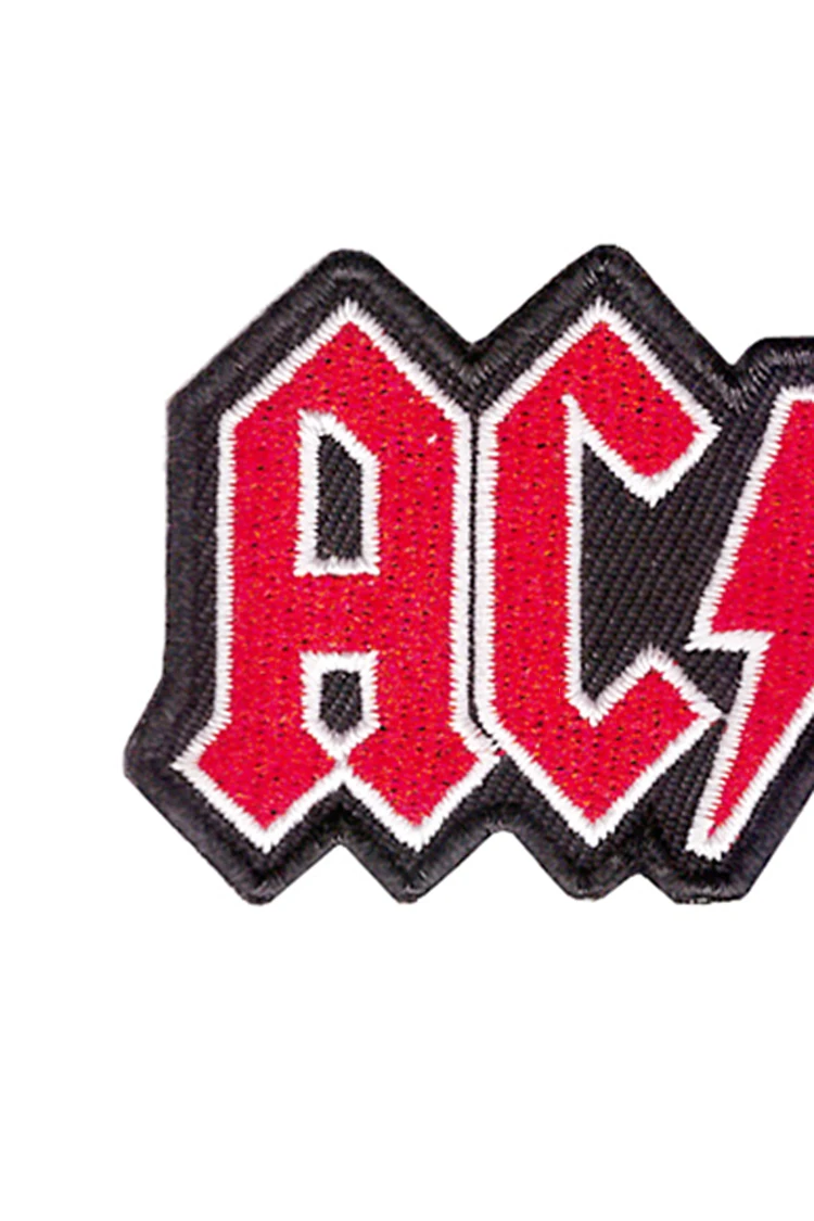 New words AC&DC Logo Hard Metal Rock Music Band Sew Iron On Embroidered Patch Y DIY clothes bag shoes and cap decoration