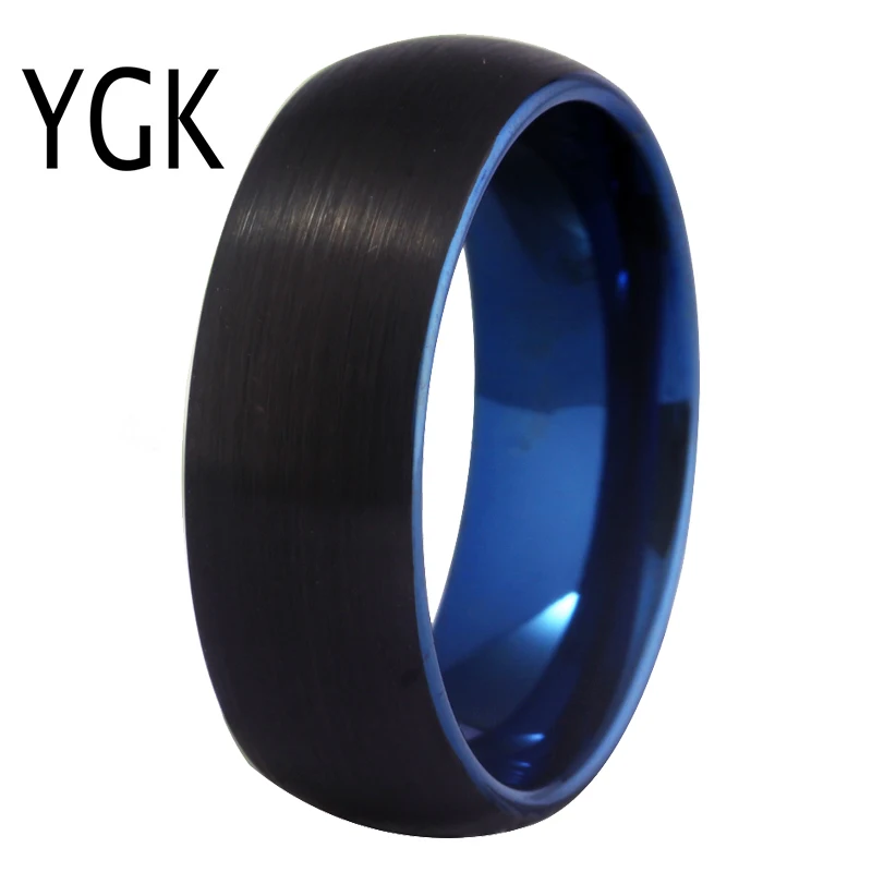 

Classic Ring for Women Tungsten Blue Black Rings Fashion Custom engraving Jewelry Wedding Engagement Anniversary Ring Party Ring