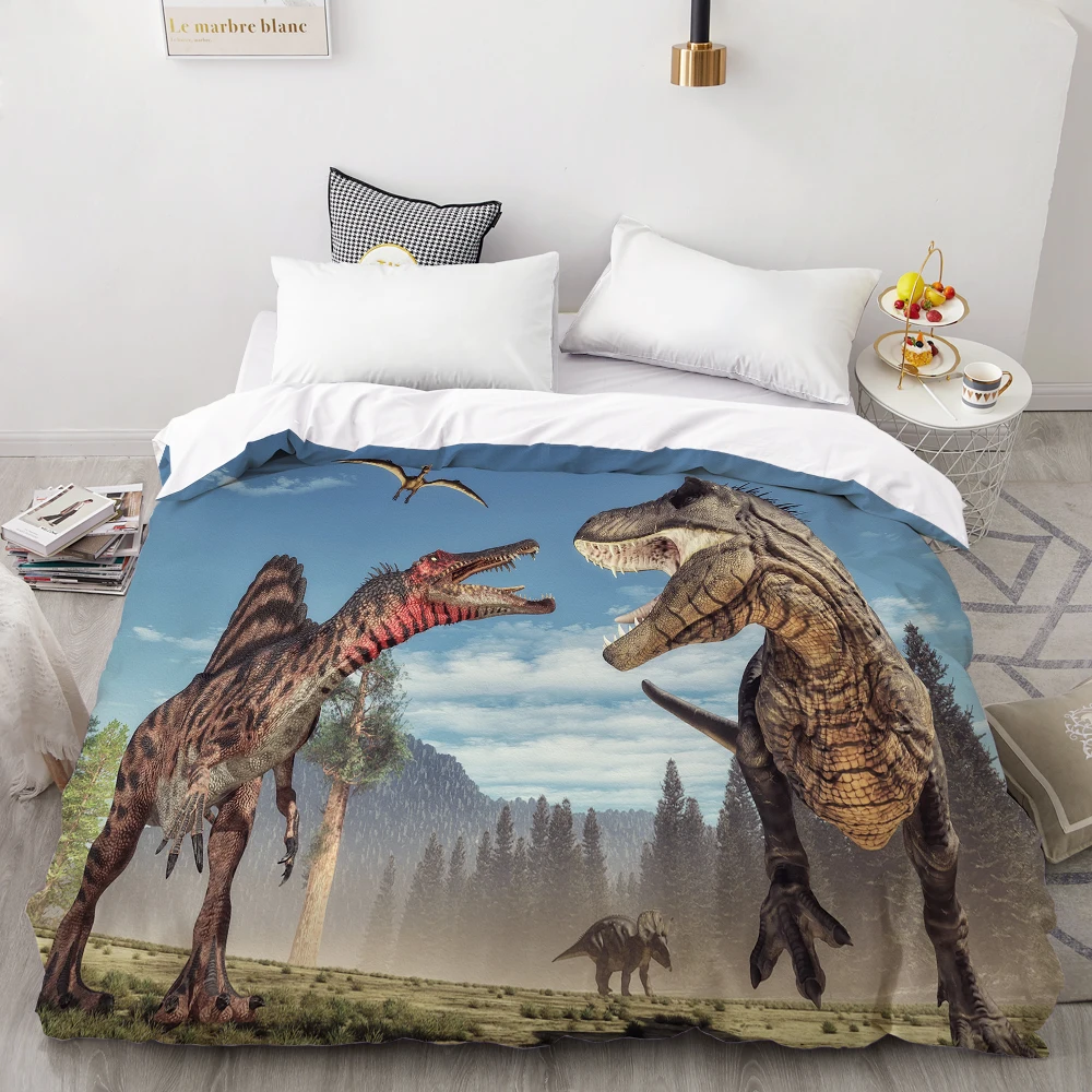 3D HD Digital Printing Custom Duvet Cover,Quilt/Blanket case Queen King Bedding 140x200 Ceratosaurus Dinosaurs in Jurassic Park