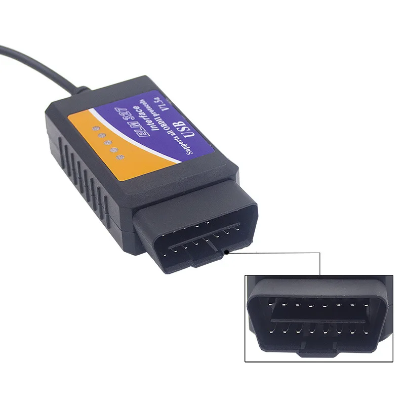 

1PCS ELM327 USB V1.5a Plastic OBD-II Scan Tool Car Diagnostic Interface Scanner Code Reader Scanner