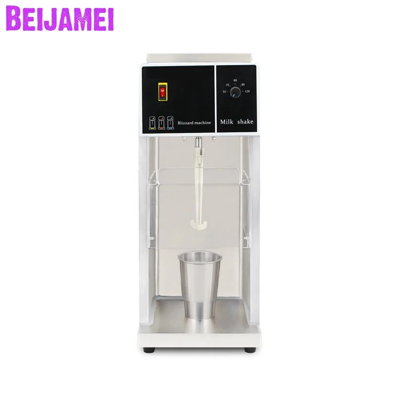 BEIJAMEI Ice Shake Machine Electric Ice Cream Flurry Maker Stainless Steel Milk Shake Shaking Machine Commercial