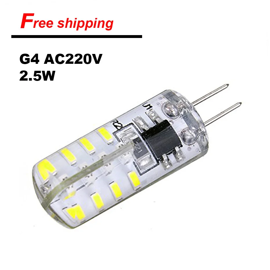 10pcs a lot G4 led bulb 220v 24/32/48/64/104LED SMD3014 Led Lamp 360 Degree Beam Angle silicon LED For chandelier lamparas Light