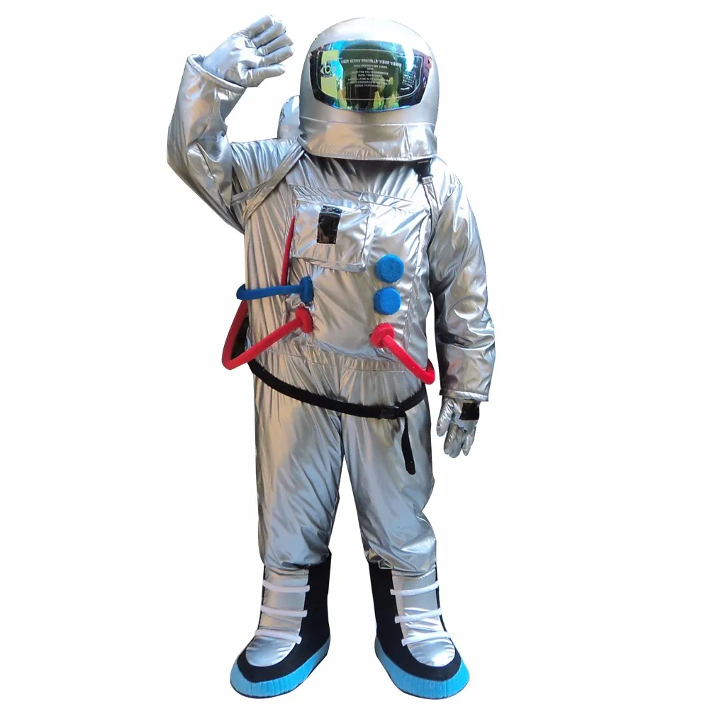 Hoge Kwaliteit Ruimte Pak Mascotte Kostuum Astronaut Halloween Kerst Verjaardagsfeestje Cosplay Prestaties