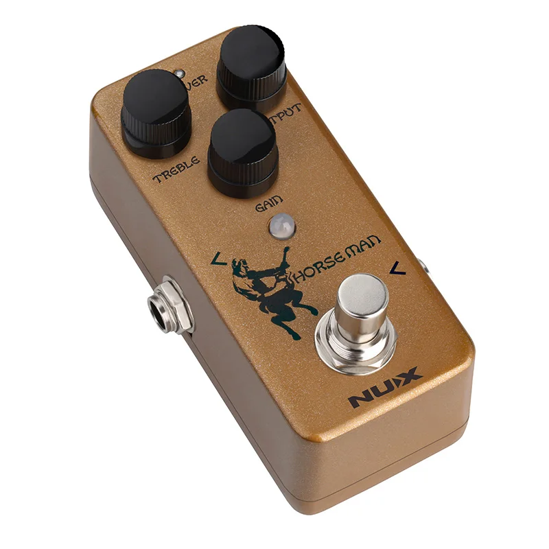 NUX Horseman Super Overdrive Pedal Mini Guitar Effects 2 in 1 Golden and Silver Sound Natural Distortion for Guitar Accessories