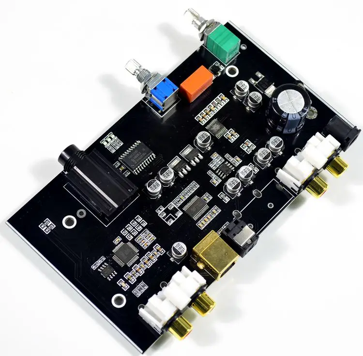 DC12V PCM5100 MS8416 Coaxial fiber USB input USB decoder board Coaxial fiber Support 96KHZ USB support 48K