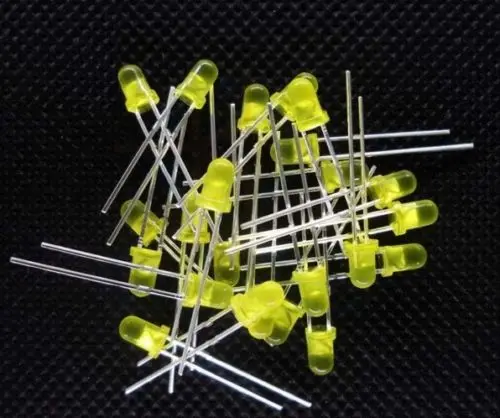 100PCS Diffused LED 3MM YELLOW COLOR YELLOW LIGHT Super Bright