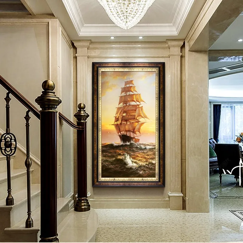 

Smooth Sailing Sea Landscape Diamond Painting Full Of Drilling Living Room New Style Cross Stitch Diamond Paste Diy Paintings