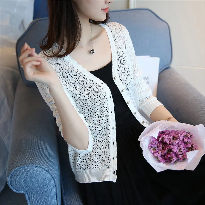 special price, thin knitted sweater, women\'s cardigan jacket summer thin sunscreen, short air conditioning shirt.