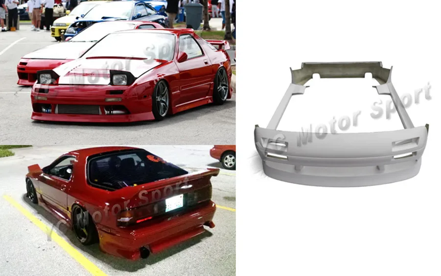 Car Accessories FRP Fiber Glass SEXY Style Bodykits Fit For 1986-1991 RX7 FC3S Body Kit Front & Rear Bumper Side Skirts