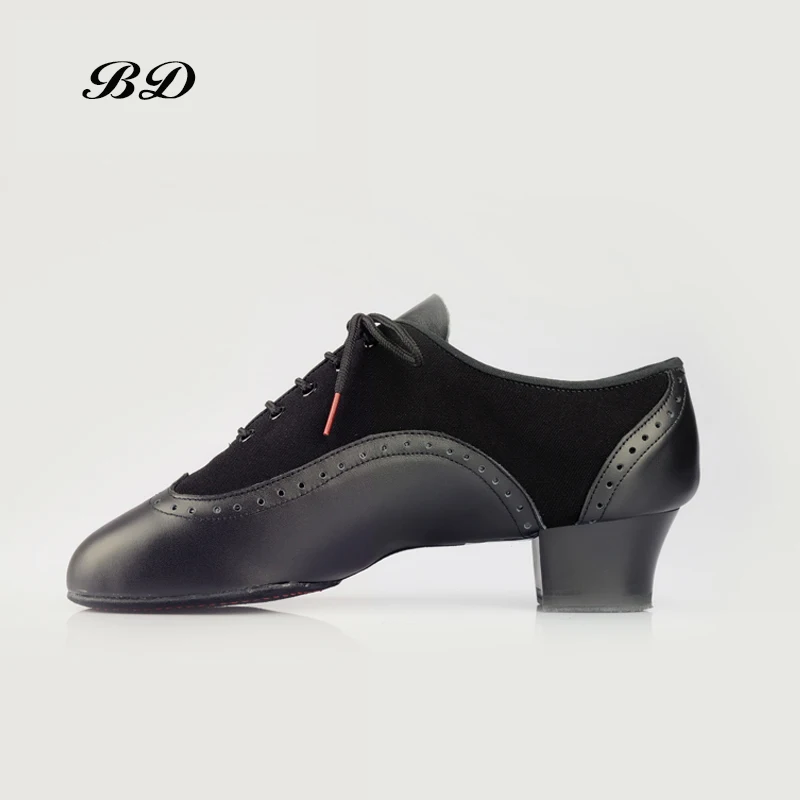 

BD 458 DANCE SHOES Latin Shoes Ballroom MEN Shoe Modern JAZZ Profession Sweat Inside HEEL 4.5 CM Cowhide AND Oxford Cloth BOY