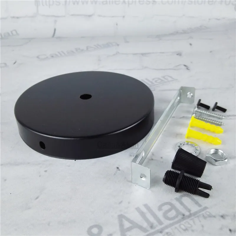 D120mm*H20mm 9 colors finish iron ceiling plate DIY pendant light canopy black beside screws metal ceiling mount