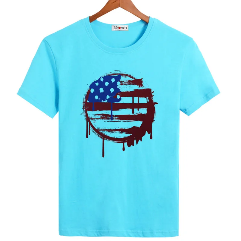 BGtomato 3D American Flag T-shirt per uomo Summer cool top camicie casual a maniche corte marca T-shirt comode di buona qualità