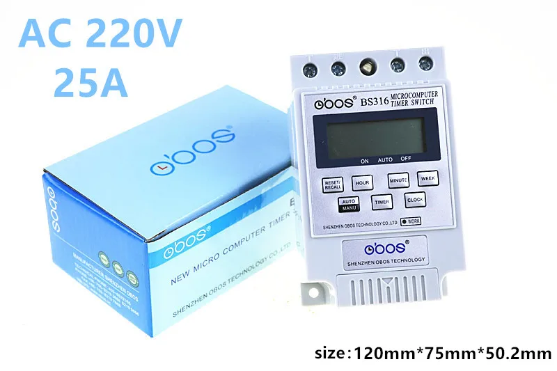 BS316 English version Microcomputer control switch KG316T street lamp time switch time controller electronic timer 220v switch