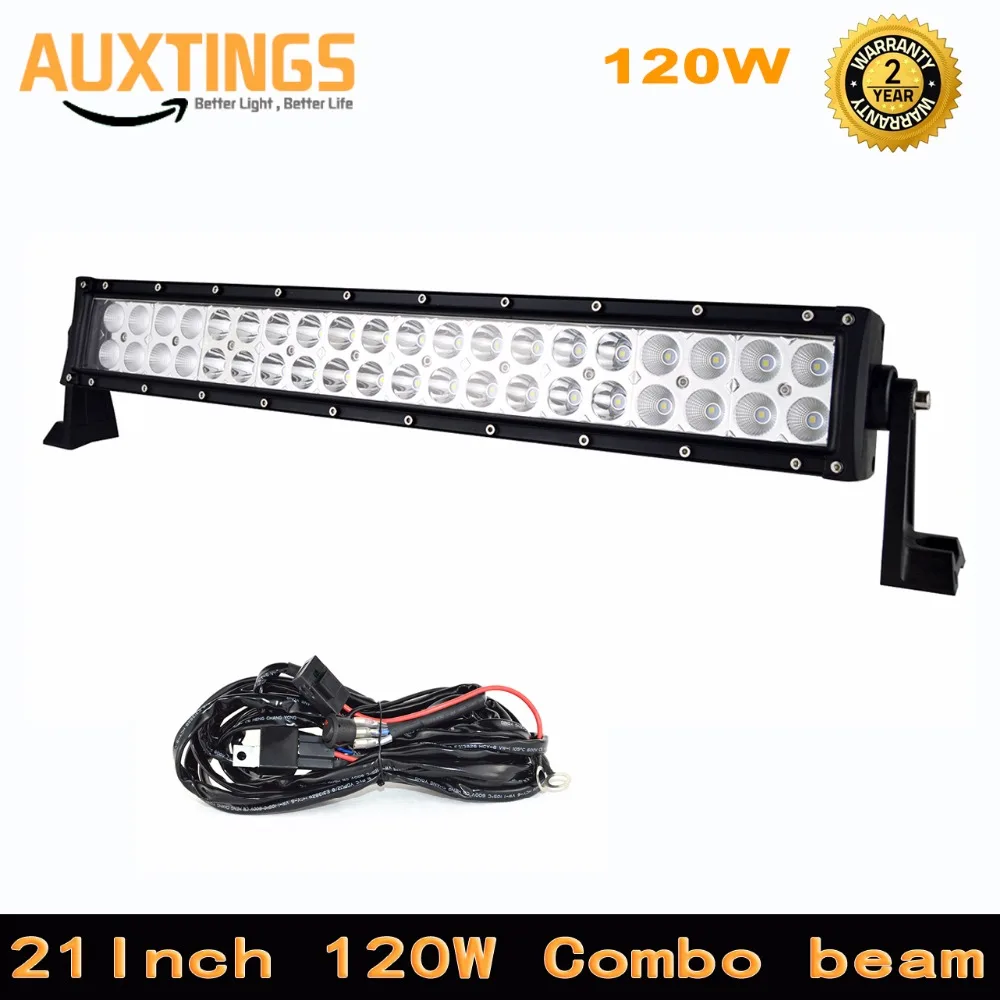 

DISCOUNT!!! ip67 12/24 volt led light bar 21'' inch 120W COMBO light bar WITHIN WIRING led offroad light bar 8000lm auto light