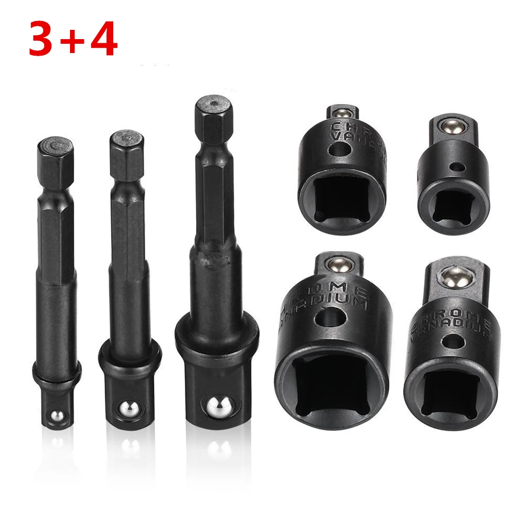 

3PC Steel Ball Post +4PC Reducer Sleeve 1/2 3/8 1/4 Post Conversion To Square Head Ball Post Sleeve Adapter