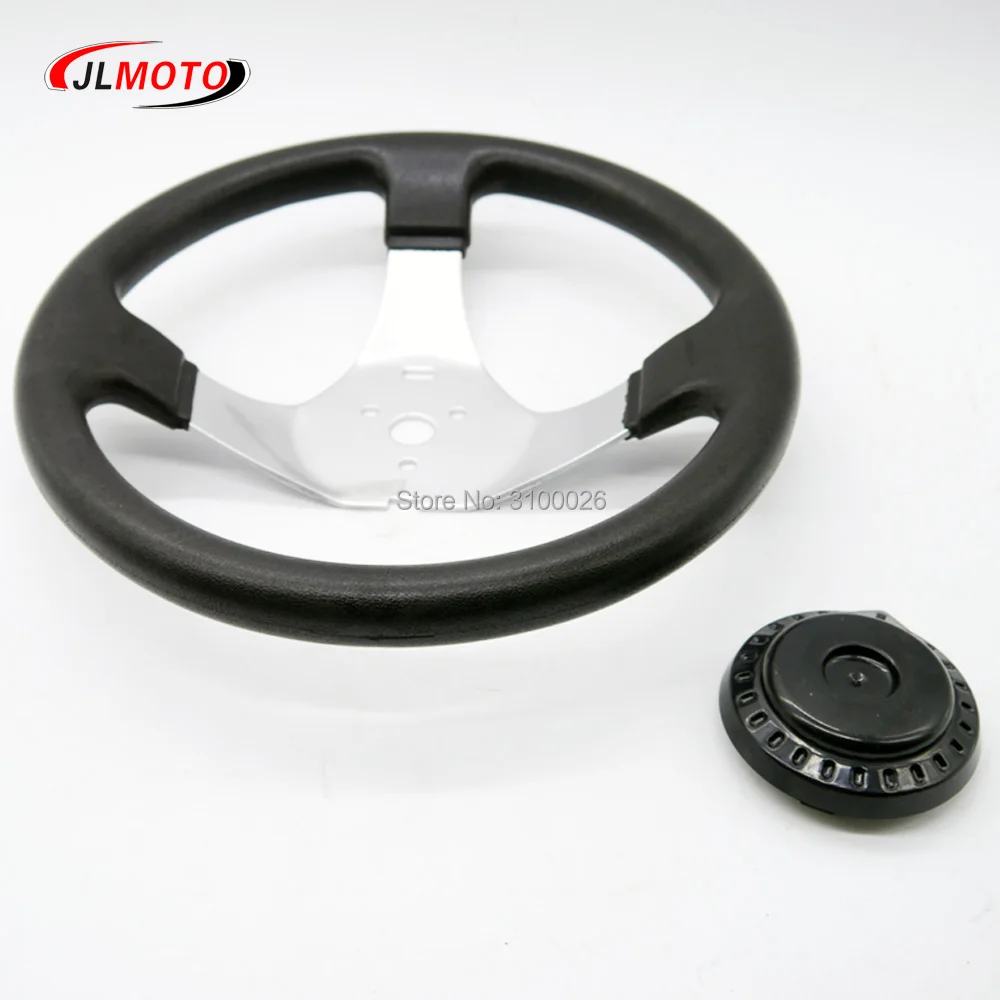 300mm 30cm Steering wheel With Cap Assy Fit For DIY China Go Kart Buggy Karting ATV UTV Bike Parts