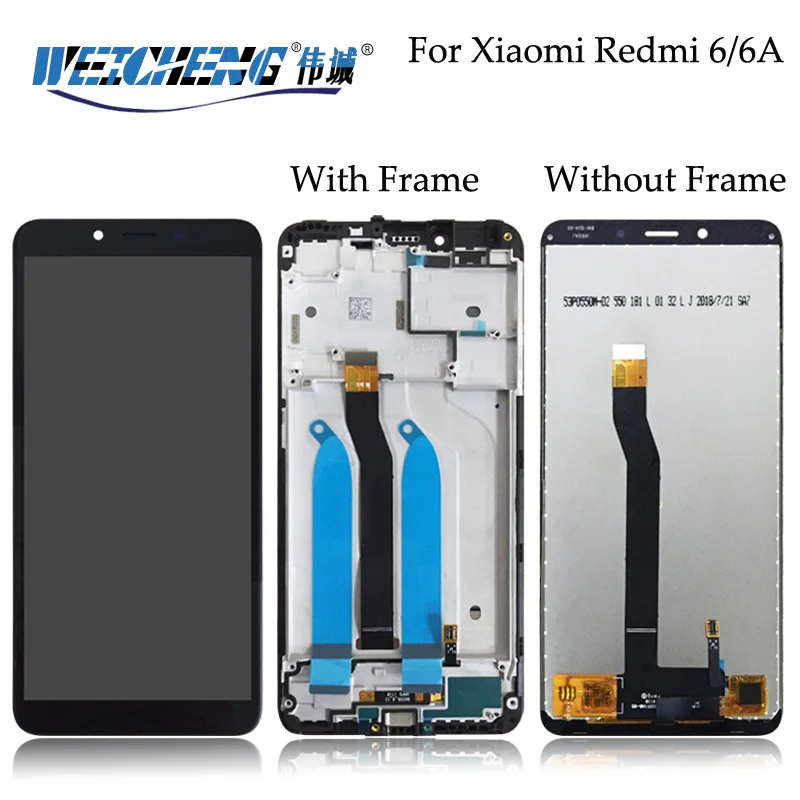 

For Xiaomi Redmi 6 6A LCD Display +Touch Screen Assembly With Frame Black/White for Redmi 6A LCD Digitizer+Tools