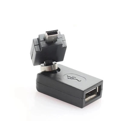 محول موصل USB 360 ذكر إلى USB صغير 2.0 درجة ، محول أنثى 3.0 ، متوافق مع نقل البيانات والشحن من النوع Utype M/F