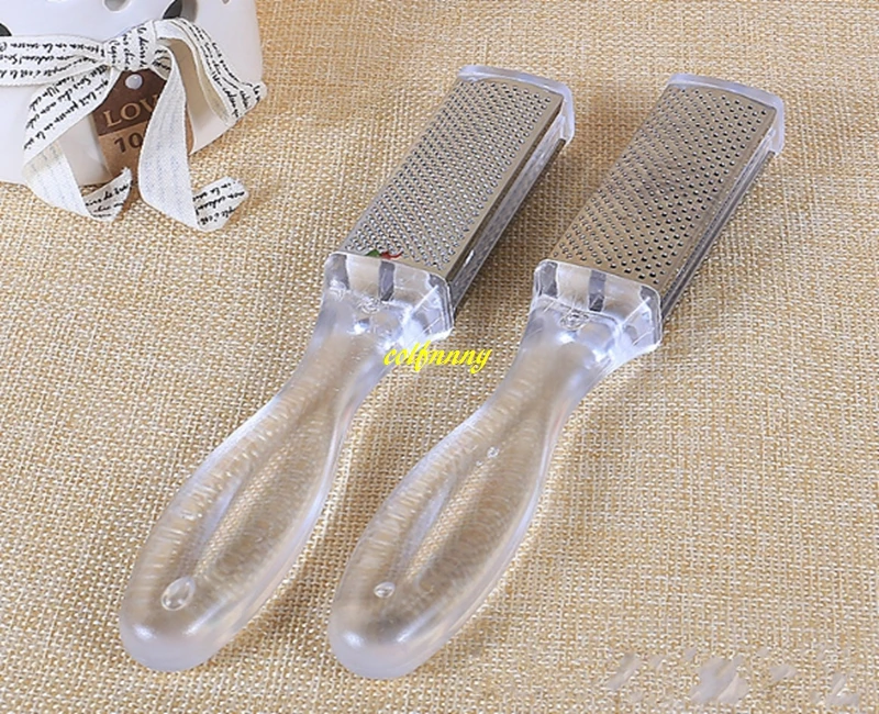 

500pcs/lot Fast Shipping Metal Clear Double Side Foot Rasp File Callus Remover Dead Skin Remover Pedicure Foot Care Tool