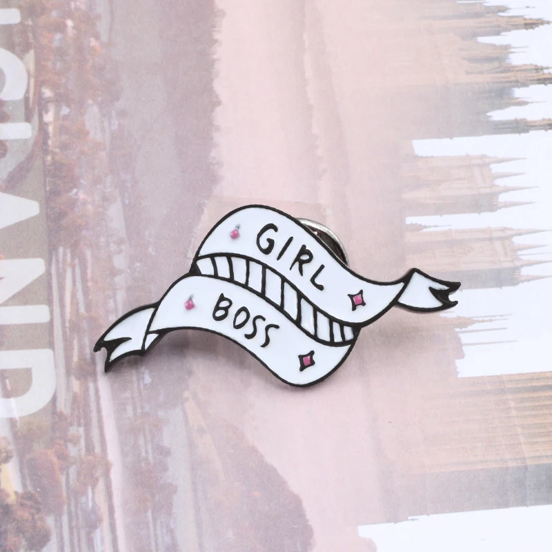 Fashion Black Cat Cowboy Hat Shoes Enamel Pin Girl Boss Brooches Jackets Clothes Collar Lapel Pin Badges Bag Accessories Jewelry
