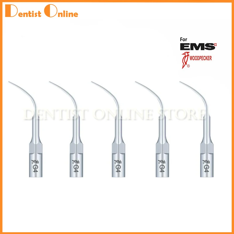 

5PCS G4 Ultrasonic Dental Scaler Scaling Tips for/EMS/Woodpeck Piezo Handpiece Remove Stones And Plaque Whiten Teeth