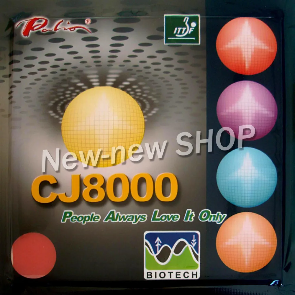 Palio CJ8000 BIOTECH Pips-In Table Tennis Ping Pong Rubber with Sponge Hardness: 40-42