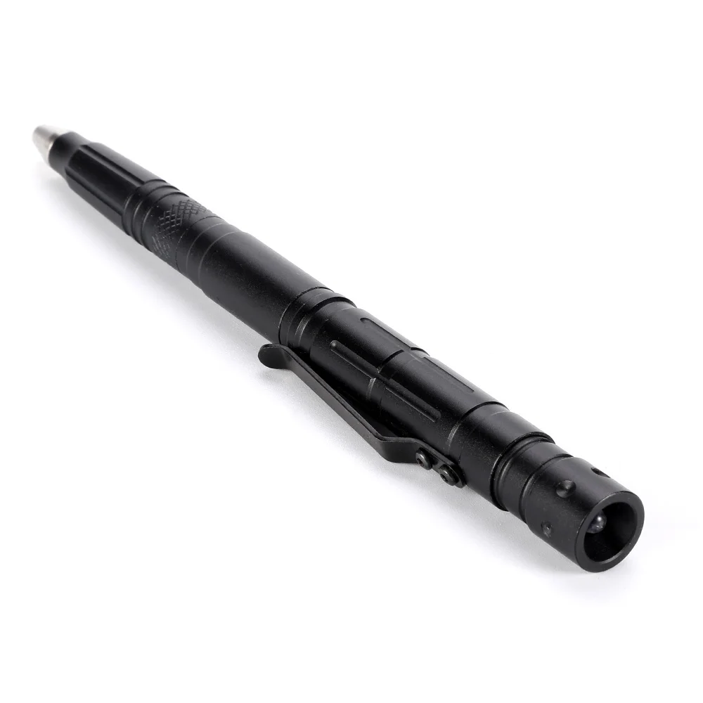 New LED Tactical Pen Defense Tool For Military Police Grade Tactical Torch Ballpoint Survival Gear Portable Self Defense Pen