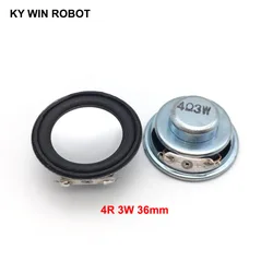 Bocina de altavoz de alta calidad, 3W, 4R, diámetro de 3,6 CM, 36MM, Mini amplificador, junta de goma, espesor de trompeta de 17MM, 2 unidades por lote