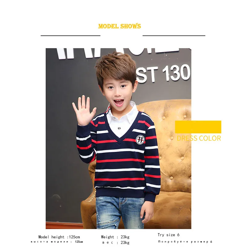 Boys clothes children knitted T Shirt teenage spring Clothes baby boys long sleeve shirt boys jacket 4-13T kids Fall warm jacket