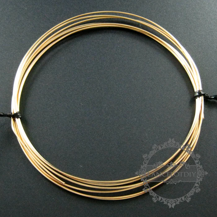 1meter 22gauge 0.64mm half hard gold filled color not tarnished beading jewelry wire supplies wiring findings 1505007