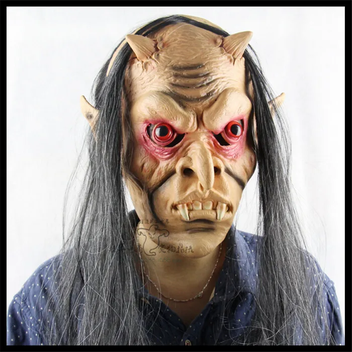 Free shipping Halloween Party Cosplay Halloween Scary Mask Scary Mask Halloween Toothy Zombie Horror Ghost Mask Ghost Bride Mask