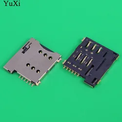 YuXi 6pin push micro sim-kaart socket houder slot vervanging connector