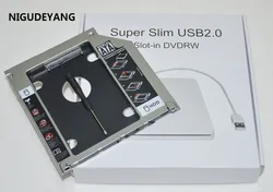 NIGUDEYANG-슬롯 인 SATA 광학 드라이브 Superdrive 홀수, 2 세대 HDD SSD Unibody Opitcal 캐디, 맥북 프로 + USB 인클로저 케이스