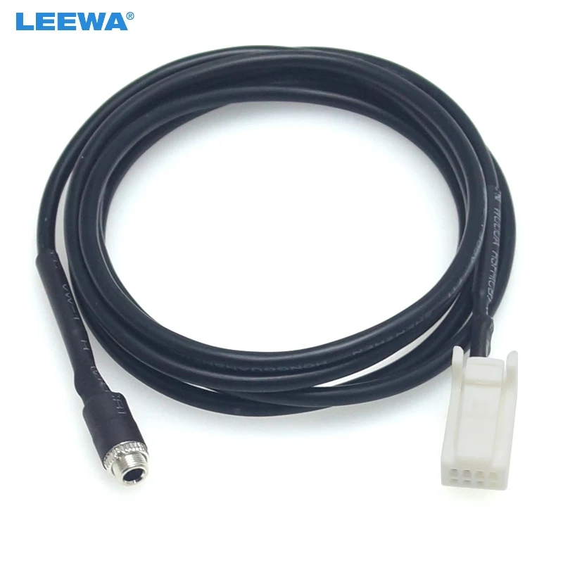 LEEWA Car Audio 3.5mm Female To AUX-IN Wire Cable Adapter for Suzuki SX4 Grand Vitara Swift Jimny Extension Plug Wiring