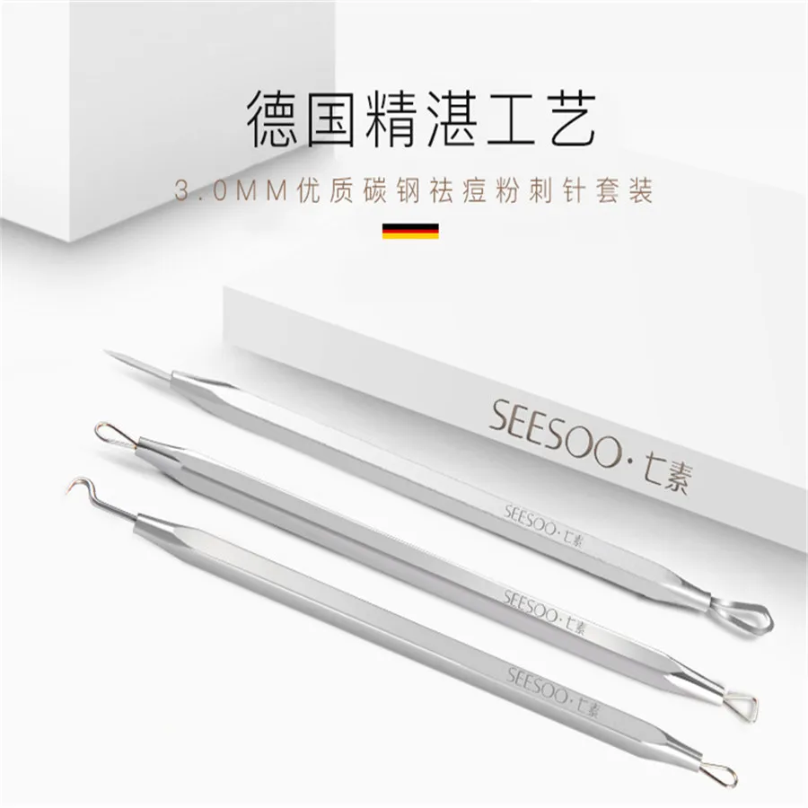 5 قطعة الفولاذ المقاوم للصدأ حب الشباب مجموعة إبرة خلية المشبك البثرة إبرة أدوات حب الشباب إبرة الملقط الجمال بثرة البثق قطعة أثرية