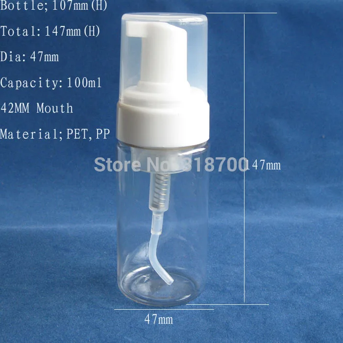 24 x 100ML Empty Travel Refillable Foaming Bottle 100cc Transparent Foaming Pump Soap Dispenser Foam bottle