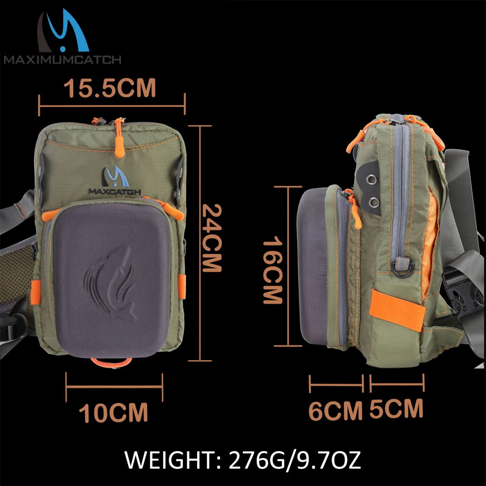 Maximumcatch Fly Fishing Chest Bag With Molded Fly Bench Fishing Tackle Pack