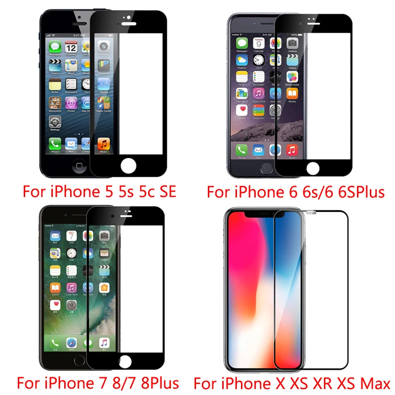 Szkło hartowane dla iPhone XS Max XR X folia ochronna dla iPhone 11 12 Pro Max 12mini 6 6s 7 8 Plus 5 5SE 2020