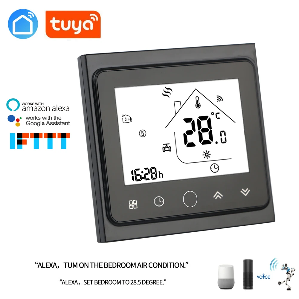 WIFI/ZIGBEE/MODBUS Protocol Remote Thermostat for Valve NO/NC,Electric Heating Radiator Boiler  with 3M NTC Warm Floor