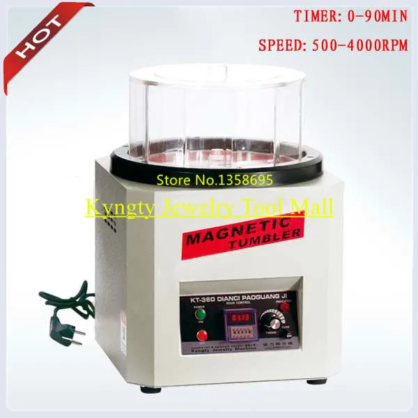 

Jewelry Polishing Machine Magnetic Tumbler 1300g Capacity Two Ways 0-90 min Time Tumbling Jewelry Machine