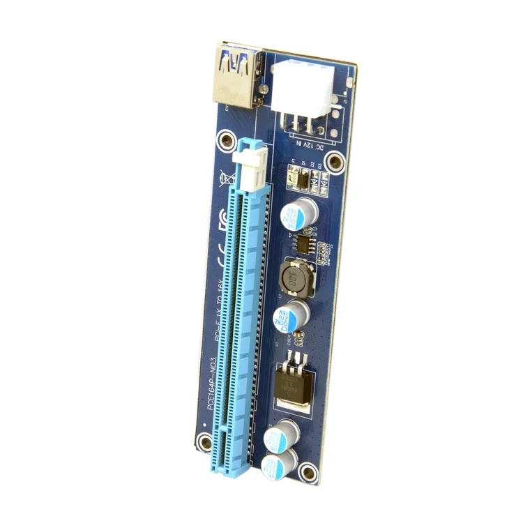 New Pcie Pci-e Pci Express Riser Card 1x To 16x GPU Usb 3.0 Extender Riser X1 X16 Card Adapter SATA 6Pin Power Cable For Miner