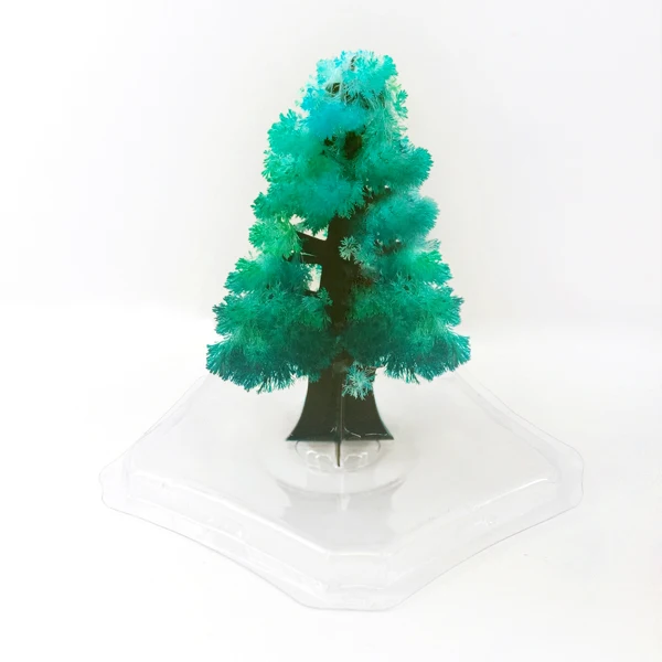 

iWish 2019 10x5cm Green Magic Growing Paper Tree Magical Grow Crystals Christmas Trees Regalos Magicos Kids Toys For Children