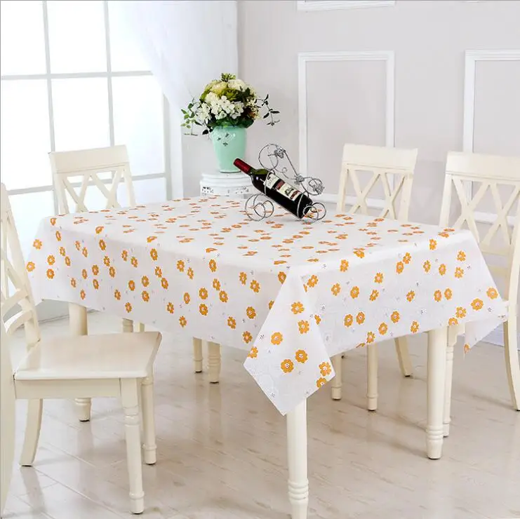 Waterproof & Oilproof Wipe Clean Tablecloth Dining Kitchen Table Cover Protector Oilcloth Fabric Covering