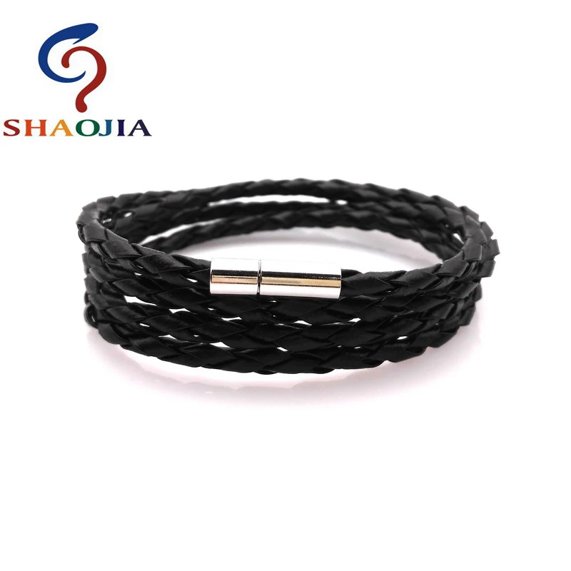 2026 Latest Popular 4 Laps Leather Bracelet, Men White Retro Charm Bracelet & Bracelets For Women Mens Cool Bangle Jewelry