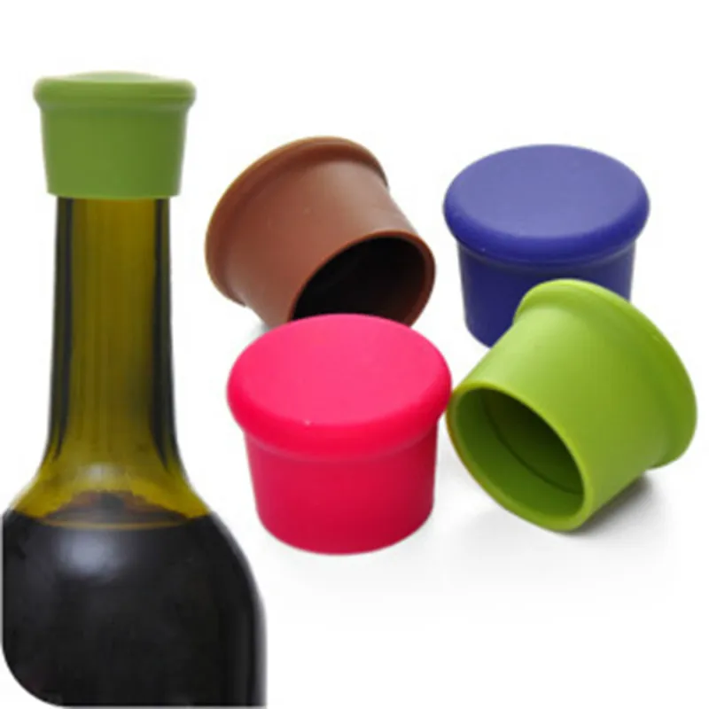 1pc Home Wine Beer Cap Silicone Wine Beer Bottle Cover Stopper Kitchen Tools Leak Free Fresh Keeping Plug for Bar Tool