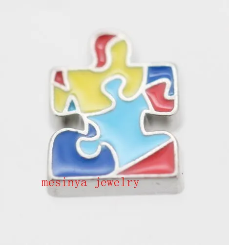 10pcs autism floating charms for glass locket  Min amount $15 per order mixed items,FC-024