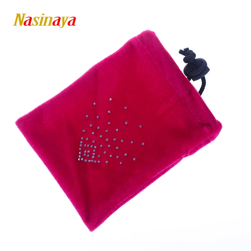 24 Color Figure Skating Gymnastics Half Shoe Bag RG Professional Protective Velvet Accessories Girl V-shaped Rhinestone