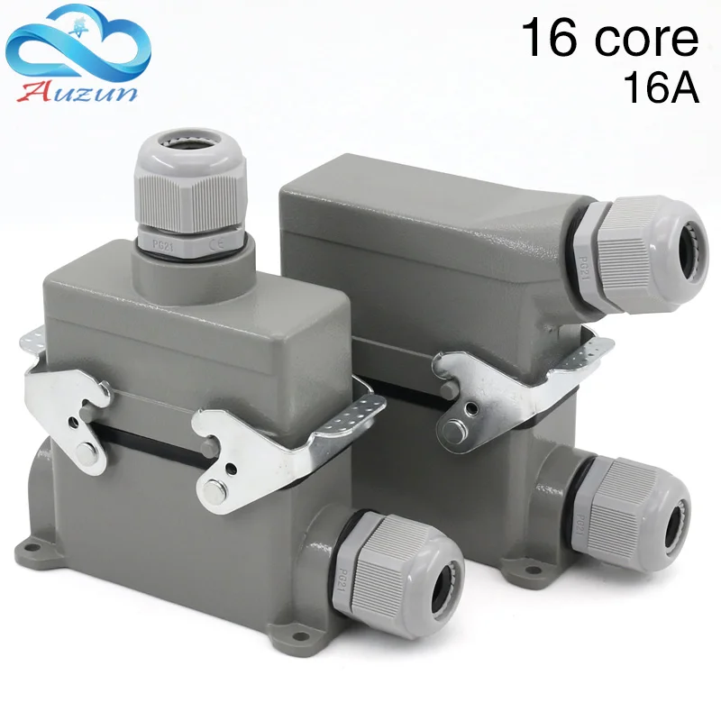 H16B - HE - 016-3 16 core heavy connectors high double measure two buckle 16 a500v screw connection