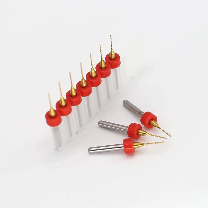 Hangxin 0.6-1.5 Mm Karbit PCB Bor Bit Set 10 Pcs Logam Pengeboran Cutter CNC Router Pengeboran Woodworking Alat bor